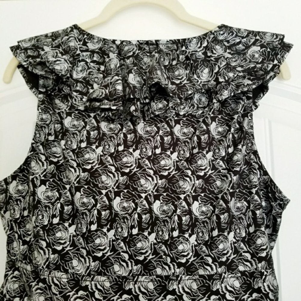 TULLE BLACK AND SILVER ROSE DRESS - Picture 3 of 5